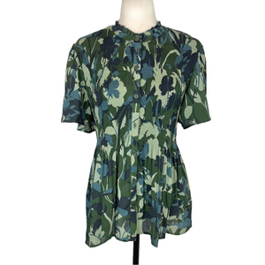 Cable & Gauge smocked floral blouse